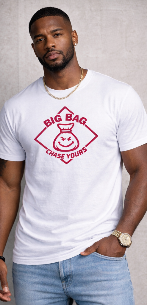 BIG BAG_ MONEY MONSTER T-SHIRT _WHITE/MULTI