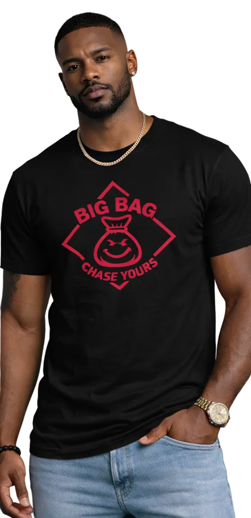 BIG BAG_ "MONEY MONSTER" T-SHIRT _BLACK/MULTI