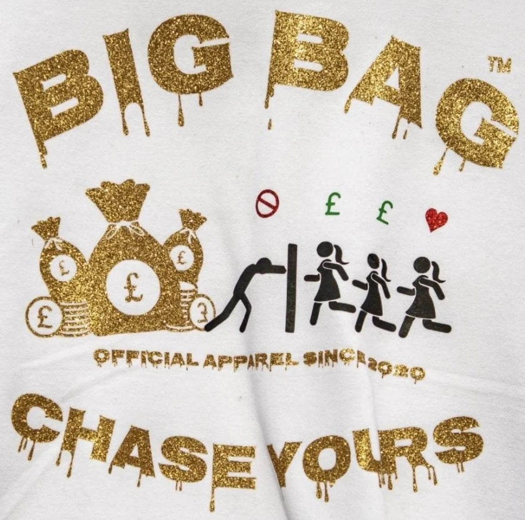 BIG BAG MULTI PRINT SWEATSHIRT "gold digger"