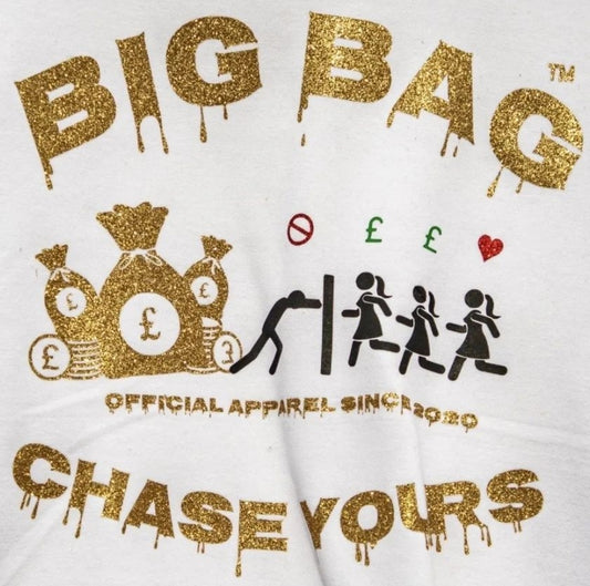 BIG BAG MULTI PRINT SWEATSHIRT "gold digger"