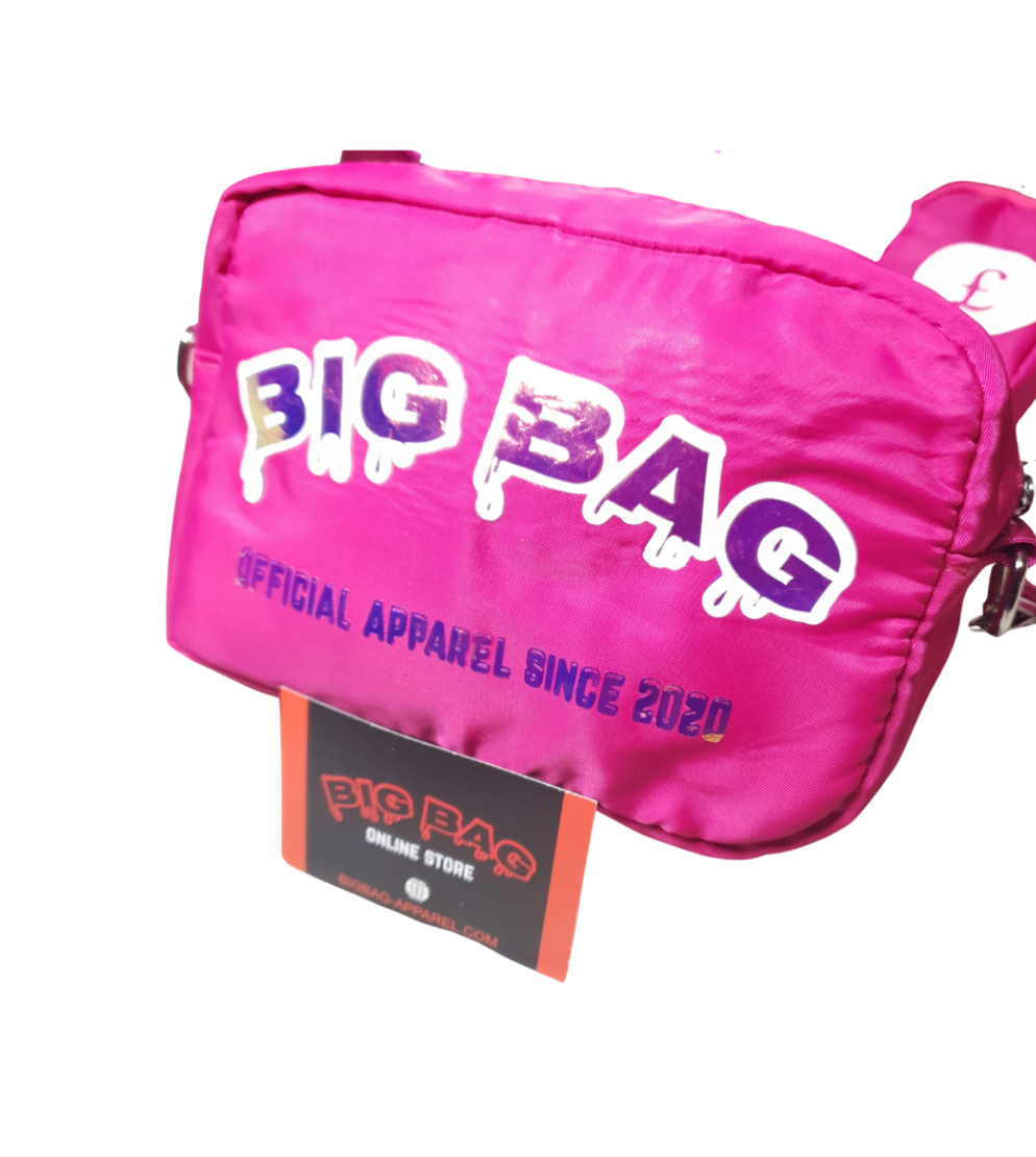 BIG BAG WOMENS POUCH BAG "cotton candy" 2 TONE